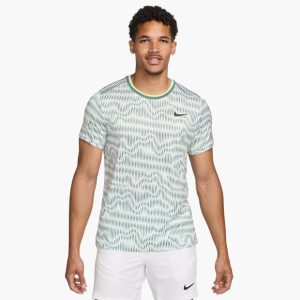 تی شرت تنیس مردانه نایک Nike Court Advantage DRI-Fit – سفید/سبز 