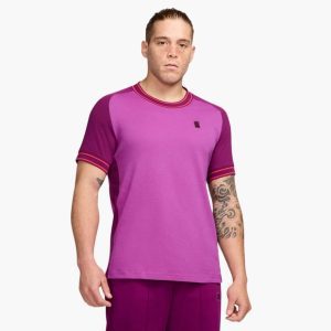 تی شرت تنیس مردانه نایک Nike Court Heritage T-Shirt - بنفش