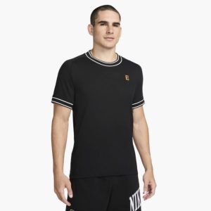 تی شرت تنیس مردانه نایک Nike Court Heritage T-Shirt - مشکی 