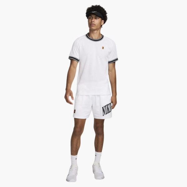 تی شرت تنیس مردانه نایک Nike Court Heritage T-Shirt - سفید - Image 3