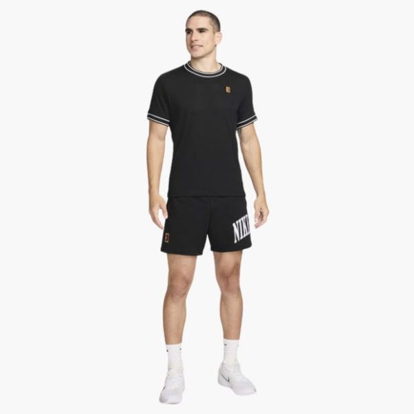 تی شرت تنیس مردانه نایک Nike Court Heritage T-Shirt - مشکی - Image 3