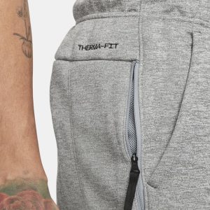 شلوار ورزشی تنیس مردانه نایک Nike Thermo-FIT Fitness Slim Fit Sweatpants- خاکستری - تصویر 11