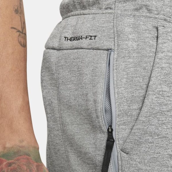 شلوار ورزشی تنیس مردانه نایک Nike Thermo-FIT Fitness Slim Fit Sweatpants- خاکستری - Image 11