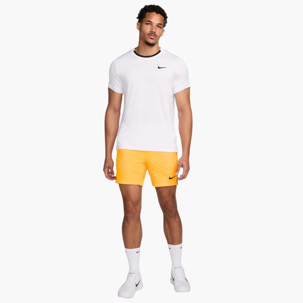 شلوارک تنیس مردانه نایک NikeCourt Advantage Dri-FIT 18 cm- زرد