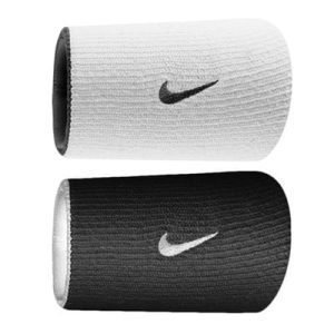 مچ بند تنیس نایک Nike Dri-Fit Doublewide - سفید/مشکی