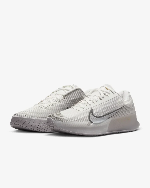 کفش تنیس مردانه نایک Nike Court Air Zoom Vapor 11 Tennis Shoes- خاکستری