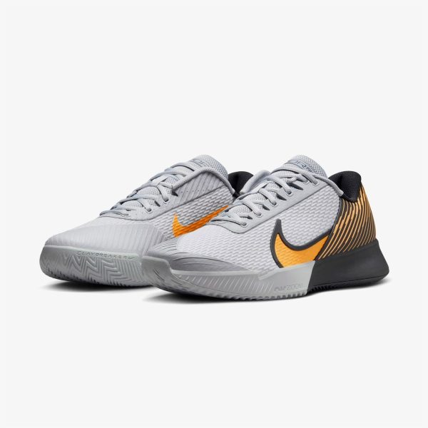 کفش تنیس مردانه نایک  NikeCourt Air Zoom Vapor Pro 2 Clay - طوسی/نارنجی - Image 4