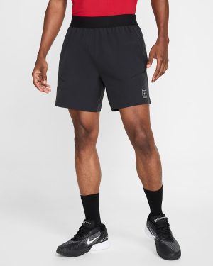 شلوارک تنیس مردانه نایک NikeCourt Advantage Dri-FIT 15 cm - مشکی - تصویر 6