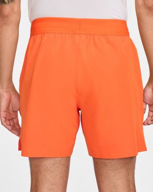 شلوارک تنیس مردانه نایک NikeCourt Advantage Dri-FIT 15 cm – نارنجی