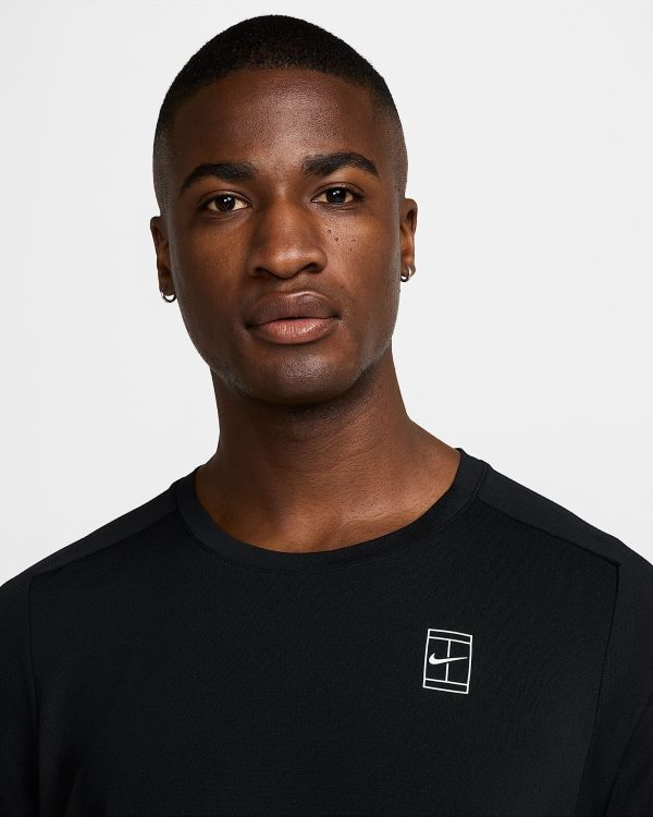 تی شرت تنیس مردانه نایک NikeCourt Advantage Dri-FIT- مشکی - Image 5