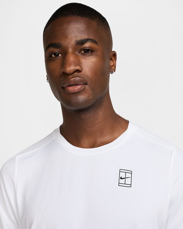 تی شرت تنیس مردانه نایک NikeCourt Advantage Dri-FIT- سفید - Image 5