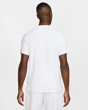 تی شرت تنیس مردانه نایک NikeCourt Advantage Dri-FIT- سفید