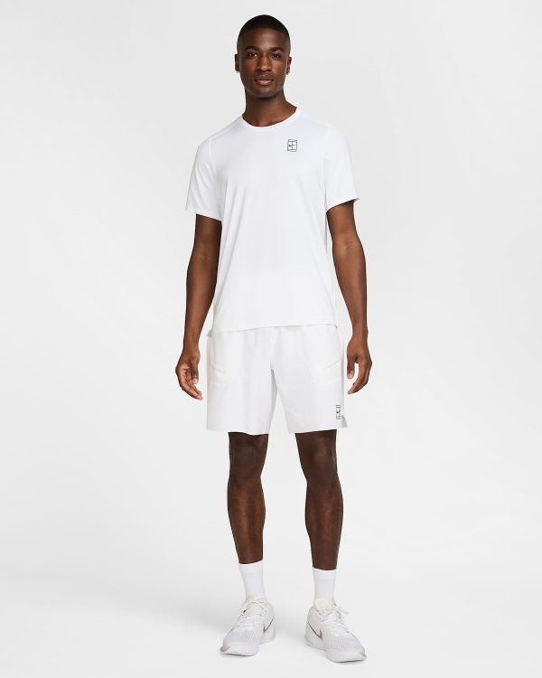 تی شرت تنیس مردانه نایک NikeCourt Advantage Dri-FIT- سفید - Image 6