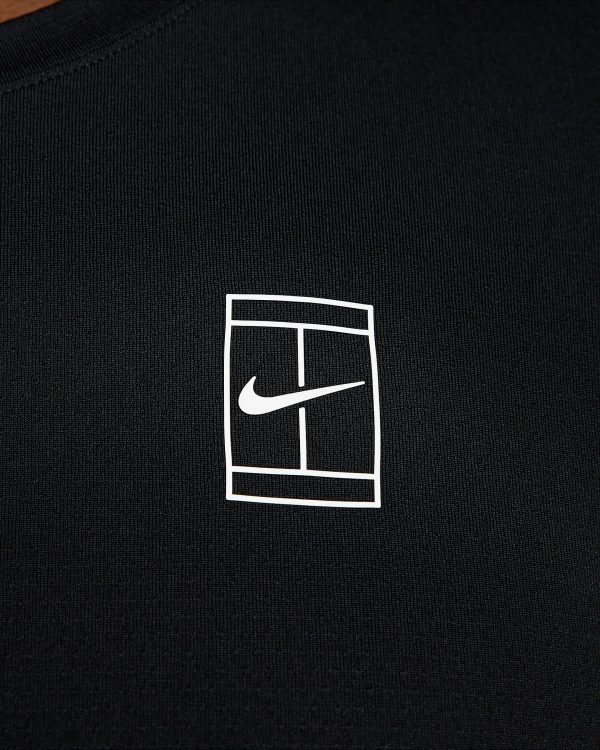 تی شرت تنیس مردانه نایک NikeCourt Advantage Dri-FIT- مشکی - Image 4