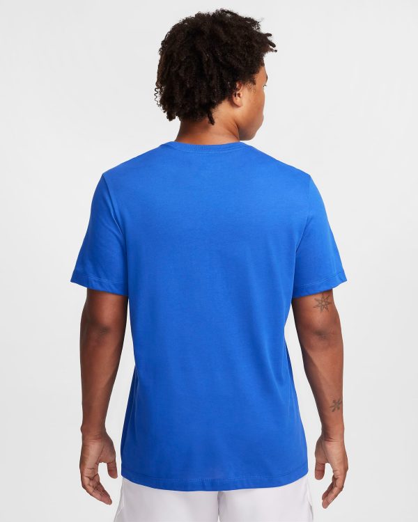 تی شرت تنیس مردانه نایک NikeCourt Men's Dri-FIT - آبی - Image 2