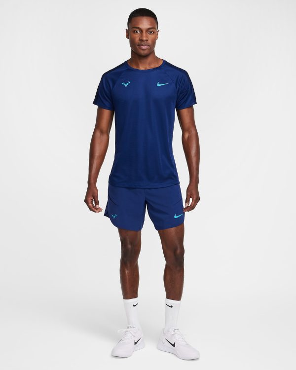 تی شرت تنیس مردانه نایک Rafa Challenger Nike Dri-FIT - سرمه ای - Image 2