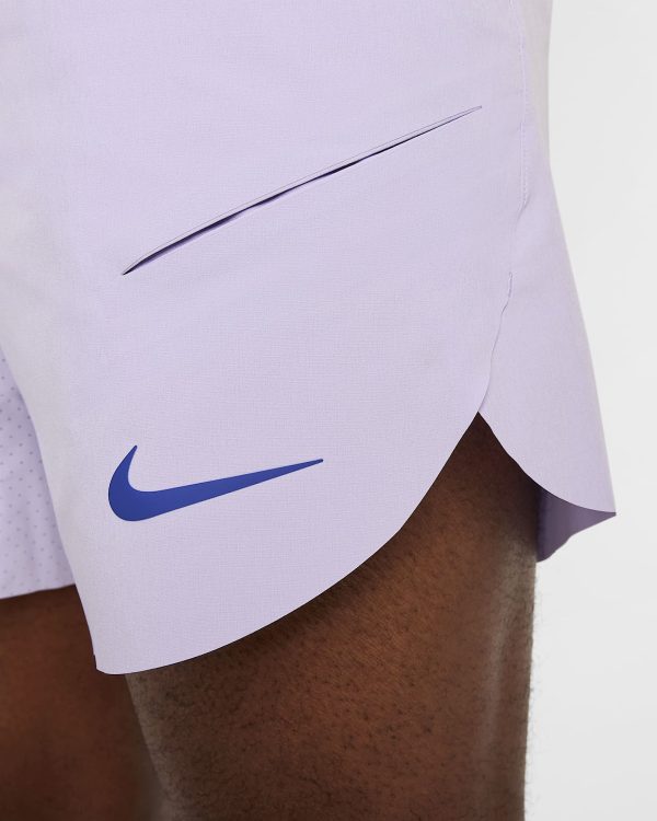 شلوارک تنیس مردانه نایک Nike Dri-FIT ADV RAFA 18cm- بنفش - Image 4