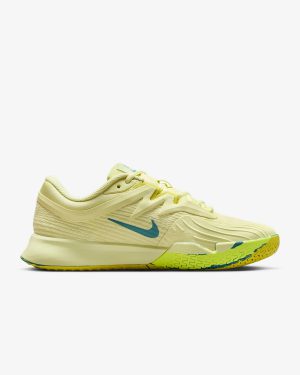 کفش تنیس زنانه نایک Nike Court Vapor Pro 3 Tennis Shoes- زرد/سبز