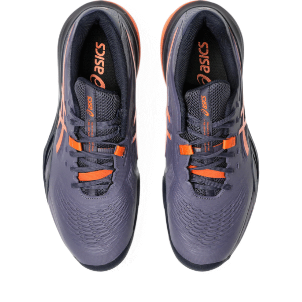 کفش تنیس مردانه اسیکس - Asics GEL-RESOLUTION X - خاکستری/نارنجی - Image 4