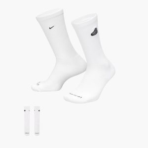 جوراب تنیس نایک Nike Everyday Plus Cushioned Crew 2-pack - پک دو تایی - سفید