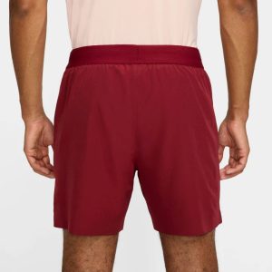 شلوارک تنیس مردانه نایک NikeCourt Advantage Dri-FIT 15 cm – زرشکی