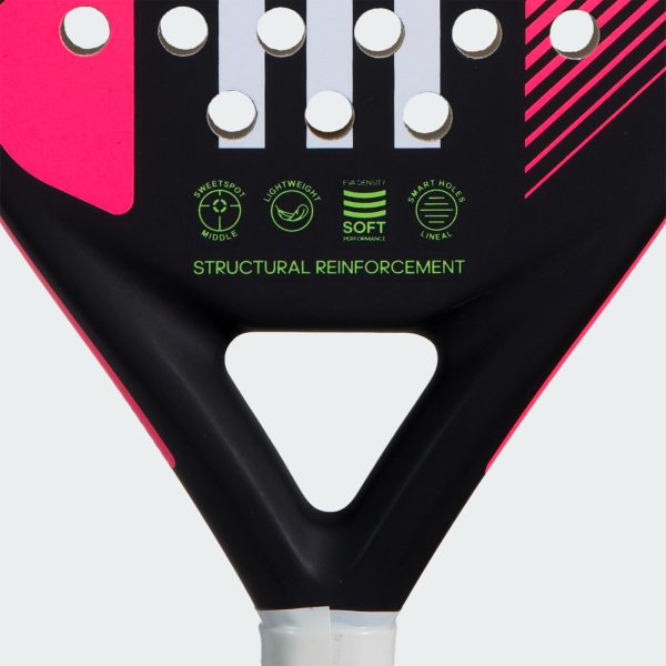 راکت پدل بزرگسال آدیداس Match Light 3.2 Padel Racket - صورتی/مشکی - Image 4