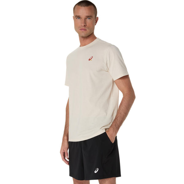 تیشرت تنیس مردانه اسیکس Asics Court Graph SS Top- کرم - Image 6