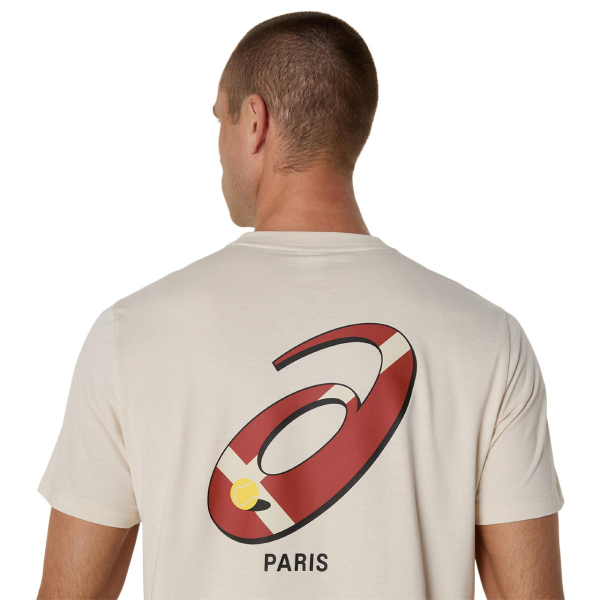 تیشرت تنیس مردانه اسیکس Asics Court Graph SS Top- کرم - Image 3