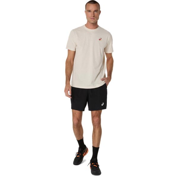 تیشرت تنیس مردانه اسیکس Asics Court Graph SS Top- کرم - Image 4
