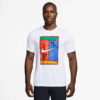 تی شرت تنیس مردانه نایک NikeCourt Dri-FIT Graphic Print- سفید