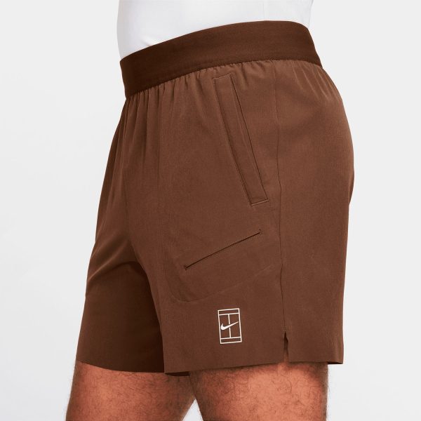 NikeCourt Advantage Dri-FIT 20 cm Men's Tennis Shorts-Brown