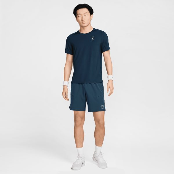 شلوارک تنیس مردانه نایک NikeCourt Advantage Dri-FIT 20 cm - سرمه ای - Image 7