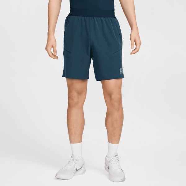 شلوارک تنیس مردانه نایک NikeCourt Advantage Dri-FIT 20 cm - سرمه ای - Image 5