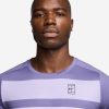 تی شرت تنیس مردانه نایک NikeCourt Advantage- سفید/بنفش - Image 3