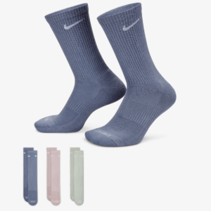جوراب تنیس نایک Nike Everyday Plus Cushioned Crew 3-pack - پک سه تایی - چندرنگ