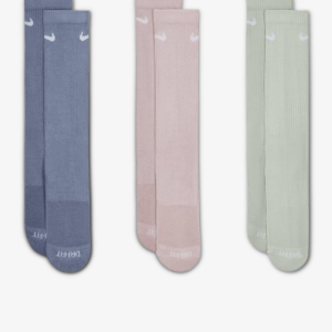 جوراب تنیس نایک Nike Everyday Plus Cushioned Crew 3-pack – پک سه تایی – چندرنگ