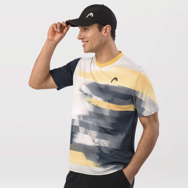 تیشرت تنیس مردانه هد TOPSPIN T-Shirt Men (NVXV) - زرد/مشکی - Image 5