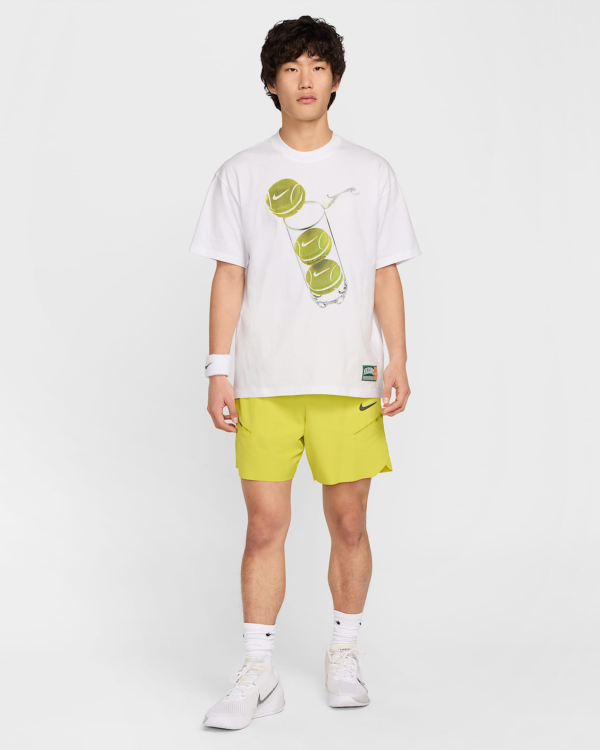 تی شرت تنیس مردانه نایک NikeCourt Max90 Printed - سفید - Image 5