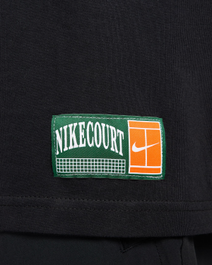 تی شرت تنیس مردانه نایک NikeCourt Max90 Printed - مشکی - تصویر 4