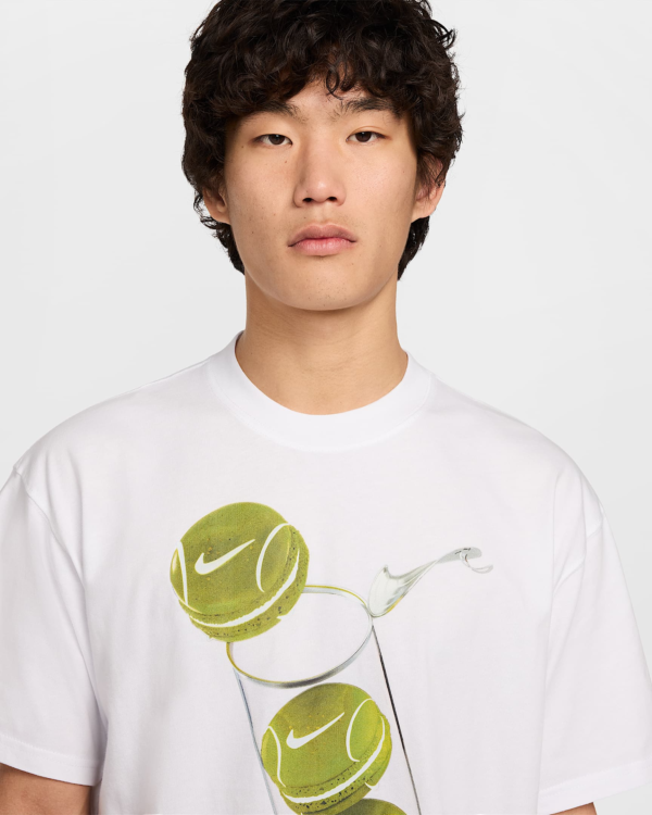 تی شرت تنیس مردانه نایک NikeCourt Max90 Printed - سفید - Image 6