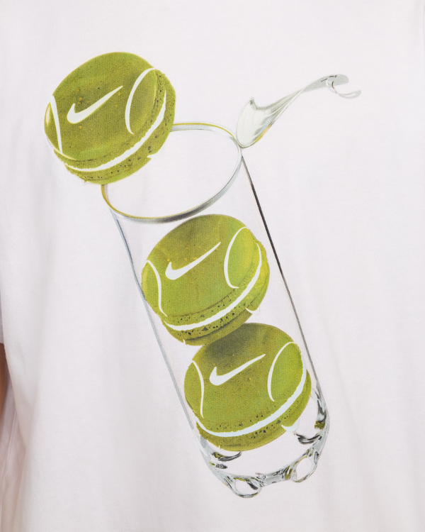 تی شرت تنیس مردانه نایک NikeCourt Max90 Printed - سفید - Image 3