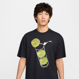 تی شرت تنیس مردانه نایک NikeCourt Max90 Printed - مشکی
