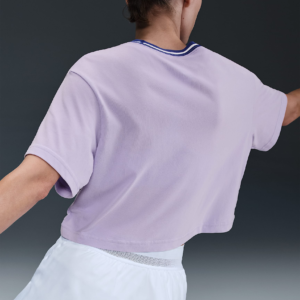 تی شرت تنیس زنانه نایک Nike Heritage Dri-FIT Crop- بنفش
