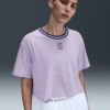 تی شرت تنیس زنانه نایک Nike Heritage Dri-FIT Crop- بنفش - Image 3