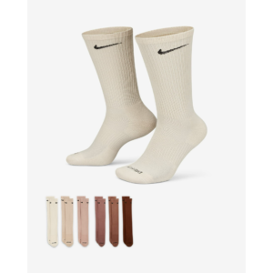 جوراب تنیس نایک Nike Everyday Plus Cushioned Crew 6-pack - پک شش تایی - چندرنگ