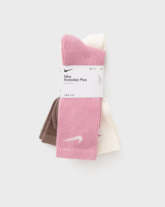 جوراب تنیس نایک Nike Everyday Plus Cushioned Crew 3-pack - پک سه تایی - چندرنگ