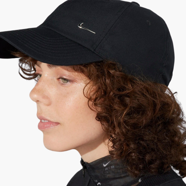 کلاه تنیس نایک Nike DRI-FIT Club Soft Metal Swoosh Hat- مشکی - Image 3