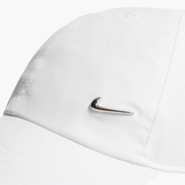کلاه تنیس نایک Nike DRI-FIT Club Soft Metal Swoosh Hat- سفید - Image 2