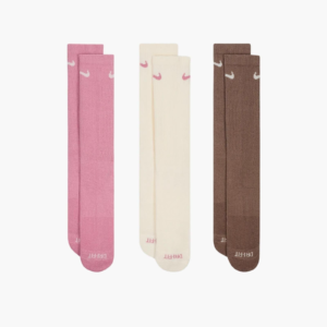 جوراب تنیس نایک Nike Everyday Plus Cushioned Crew 3-pack – پک سه تایی – چندرنگ