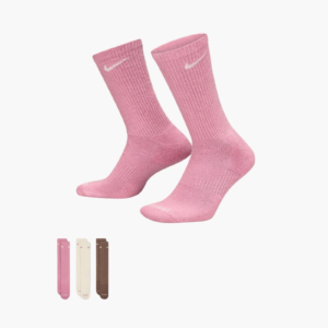 جوراب تنیس نایک Nike Everyday Plus Cushioned Crew 3-pack - پک سه تایی - چندرنگ